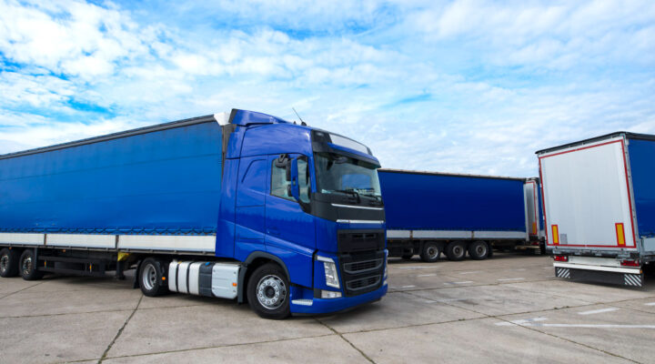 truck vehicle with trailers background